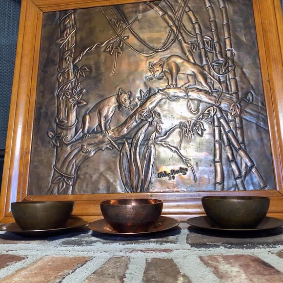 Vintage Chinese copper bowl & saucer - Picture 4 of 14